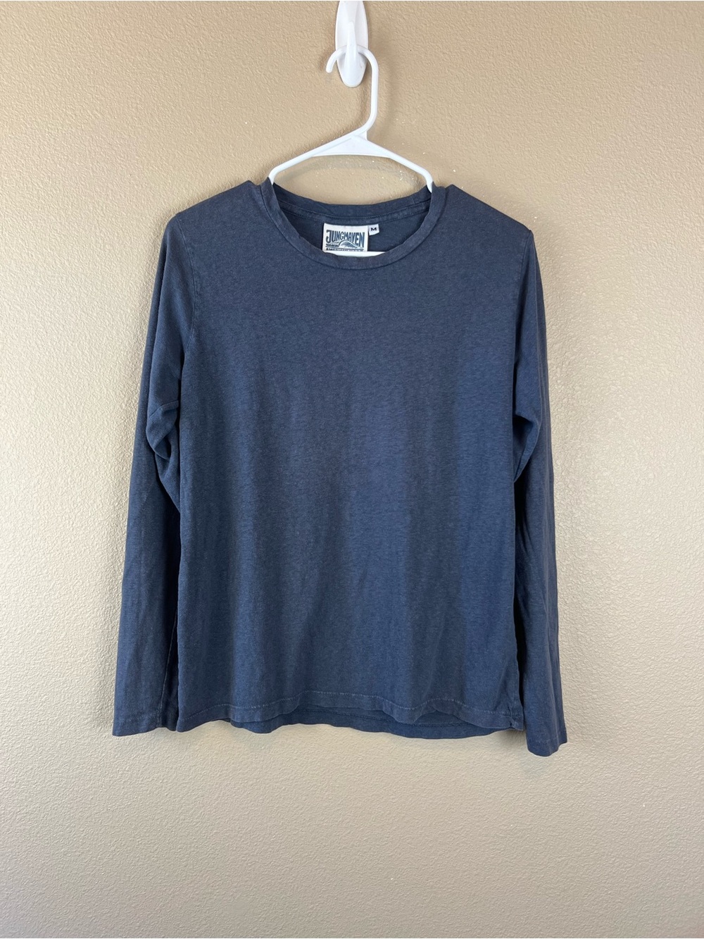 Jungmaven cotton hemp blend long sleeve tee grey